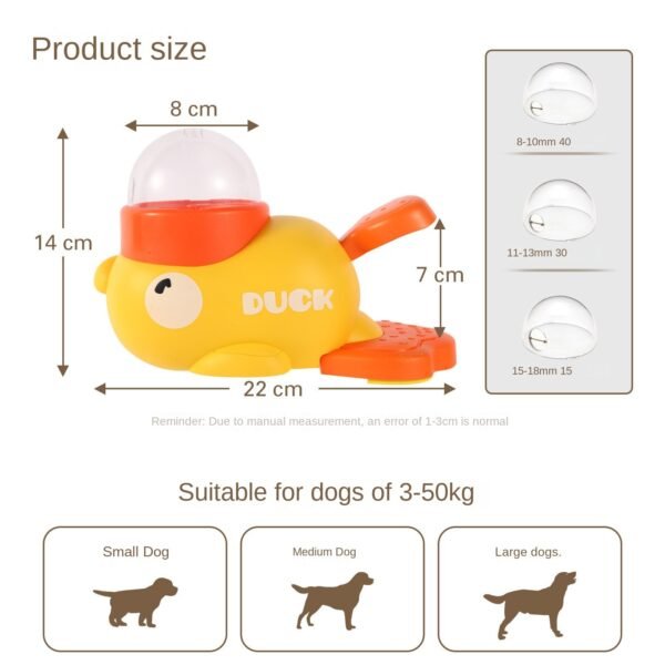 Automatic Pet Treat Dispensing Toy Duck